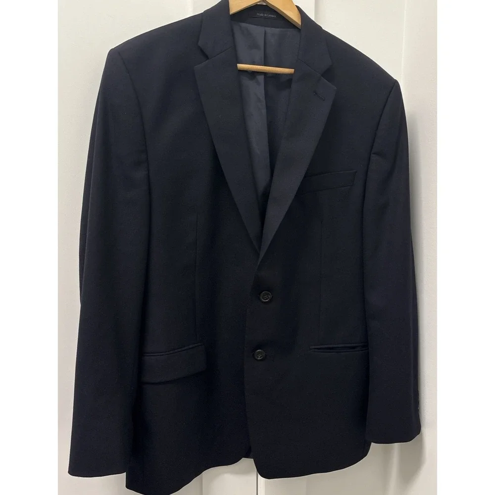 Lauren Ralph Lauren Navy Blazer Mens Sz 44R 2 Button Wool Sport Coat Jacket